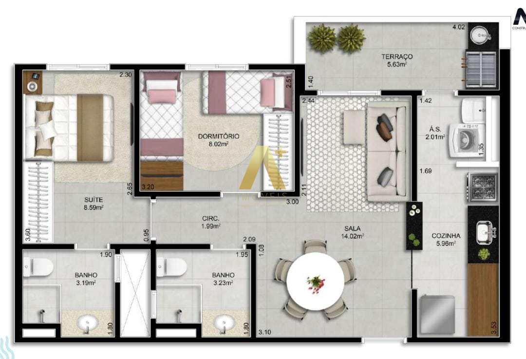 Apartamento à venda com 2 quartos, 62m² - Foto 13