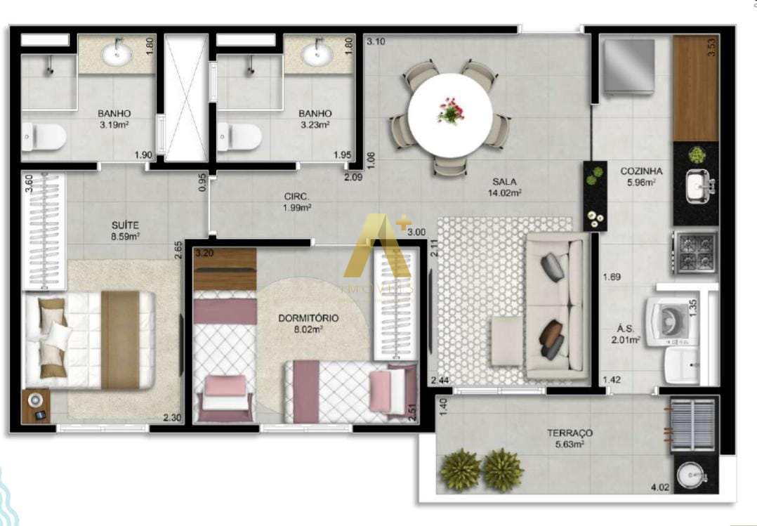 Apartamento à venda com 2 quartos, 62m² - Foto 14