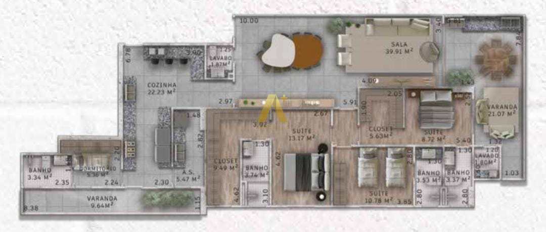 Apartamento à venda com 3 quartos, 190m² - Foto 20