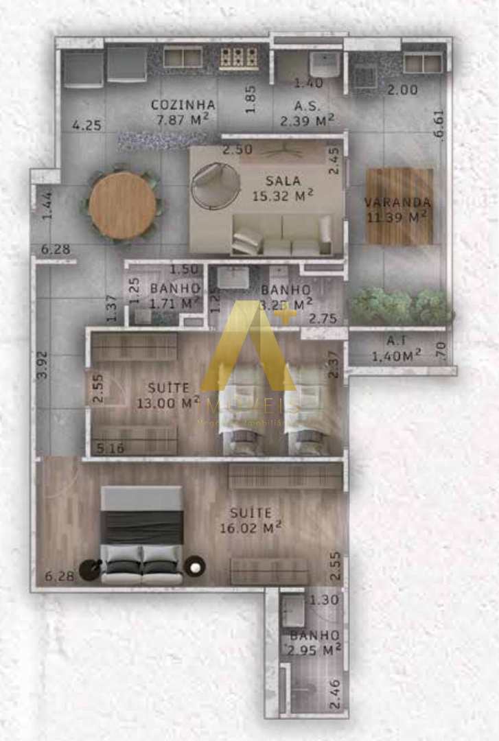 Apartamento à venda com 2 quartos, 91m² - Foto 20