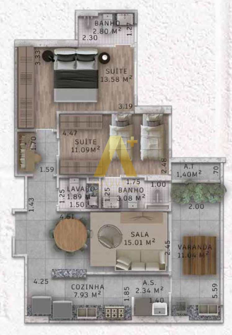 Apartamento à venda com 2 quartos, 85m² - Foto 20