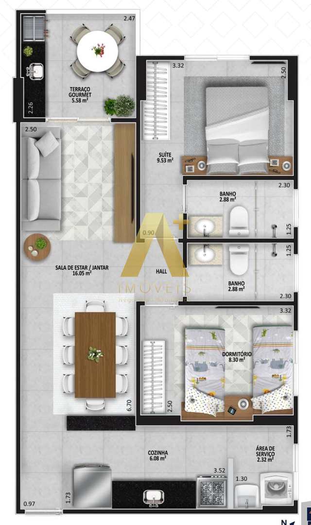 Apartamento à venda com 2 quartos, 63m² - Foto 19