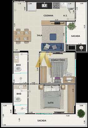 Apartamento à venda com 2 quartos, 71m² - Foto 8