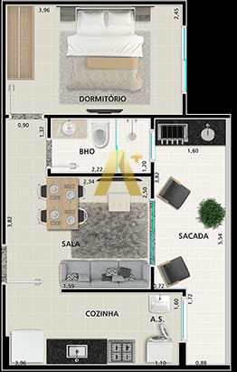 Apartamento à venda com 1 quarto, 40m² - Foto 8