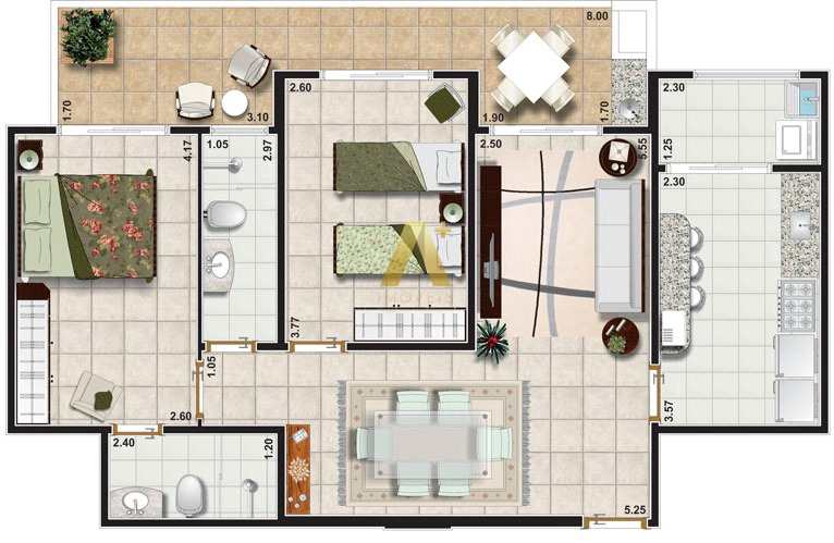 Apartamento à venda com 2 quartos, 88m² - Foto 5