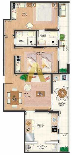 Apartamento à venda com 2 quartos, 82m² - Foto 9