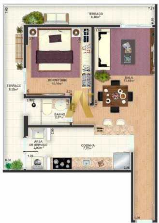 Apartamento à venda com 1 quarto, 62m² - Foto 9