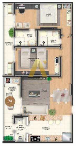 Apartamento à venda com 2 quartos, 79m² - Foto 9