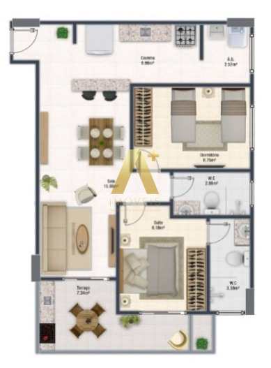 Apartamento à venda com 2 quartos, 65m² - Foto 13