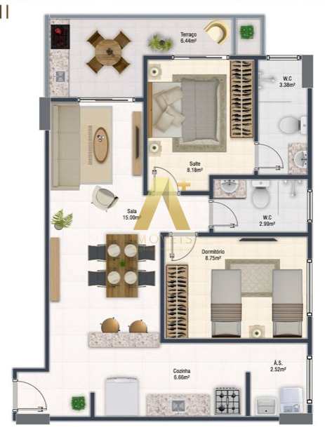 Apartamento à venda com 2 quartos, 64m² - Foto 13