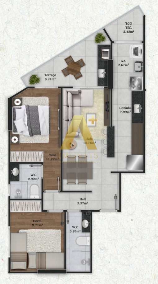 Apartamento à venda com 2 quartos, 74m² - Foto 20