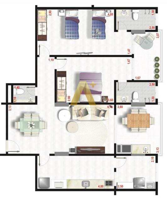 Apartamento à venda com 2 quartos, 100m² - Foto 15