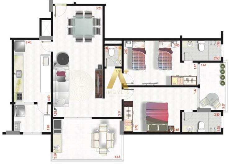 Apartamento à venda com 2 quartos, 100m² - Foto 15