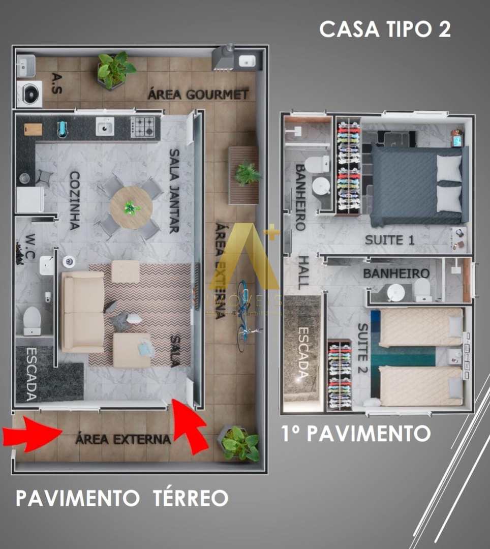 Sobrado à venda com 2 quartos, 61m² - Foto 3