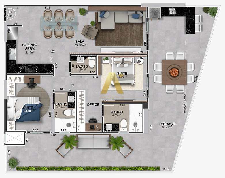 Apartamento à venda com 2 quartos, 122m² - Foto 21