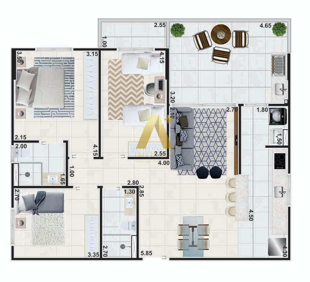 Apartamento à venda com 3 quartos, 101m² - Foto 16