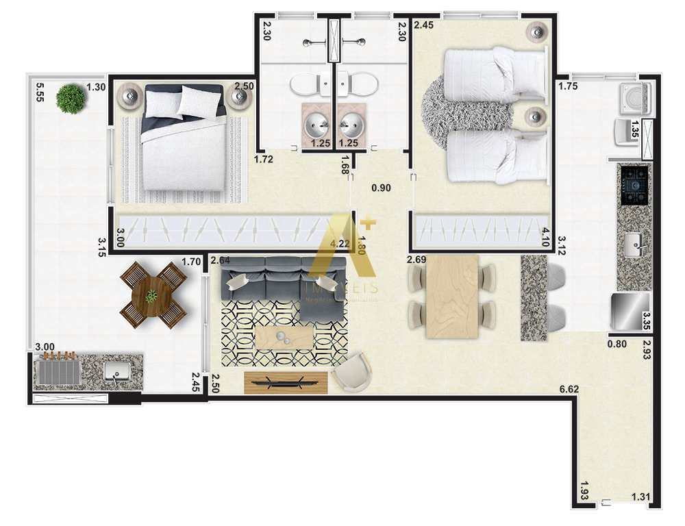 Apartamento à venda com 2 quartos, 75m² - Foto 11