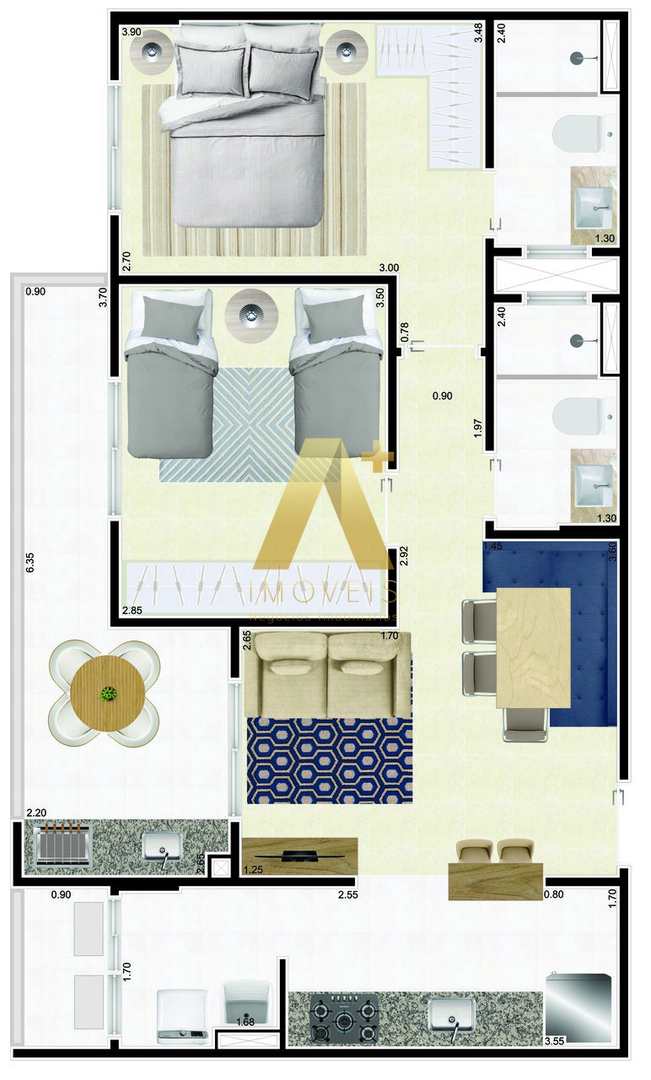 Apartamento à venda com 2 quartos, 71m² - Foto 10