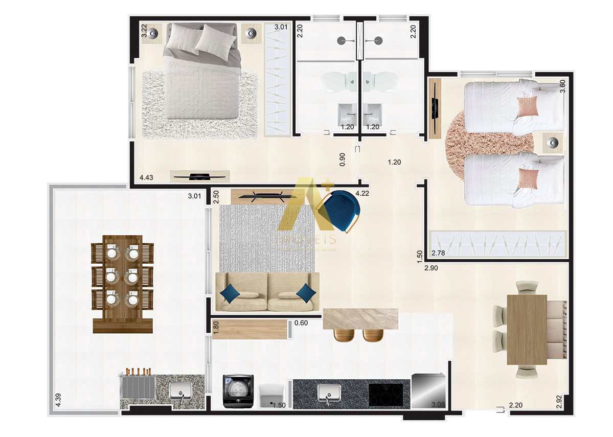 Apartamento à venda com 2 quartos, 76m² - Foto 15