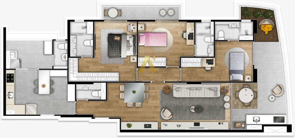 Apartamento à venda com 3 quartos, 134m² - Foto 13