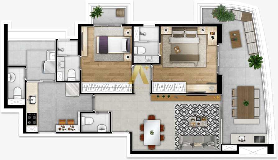 Apartamento à venda com 2 quartos, 91m² - Foto 13