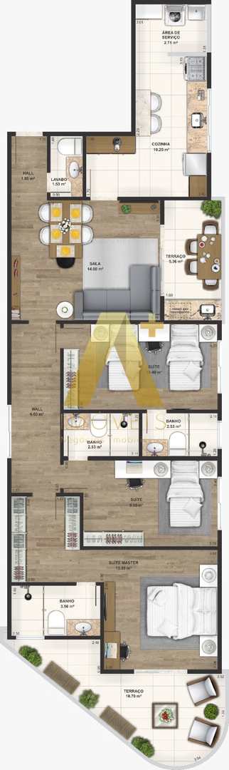 Apartamento à venda com 3 quartos, 108m² - Foto 15