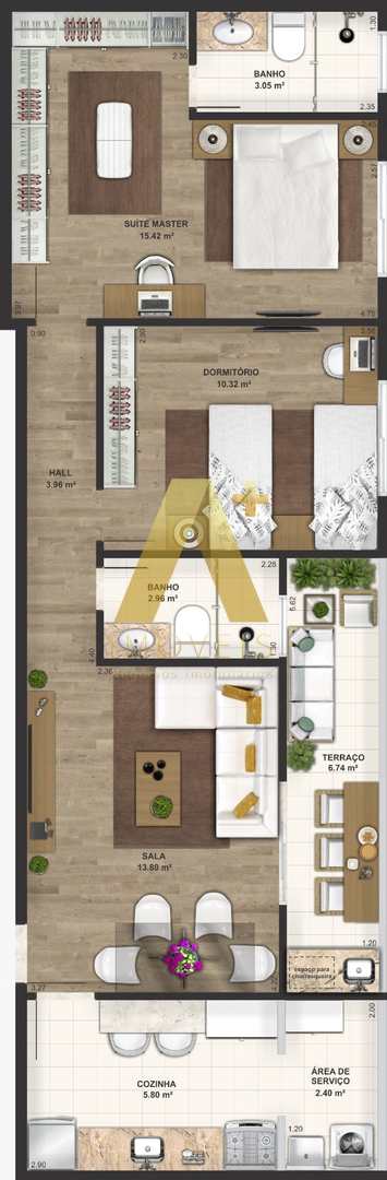 Apartamento à venda com 2 quartos, 73m² - Foto 15