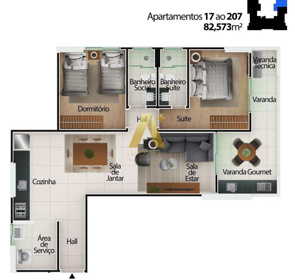 Apartamento à venda com 2 quartos, 82m² - Foto 19