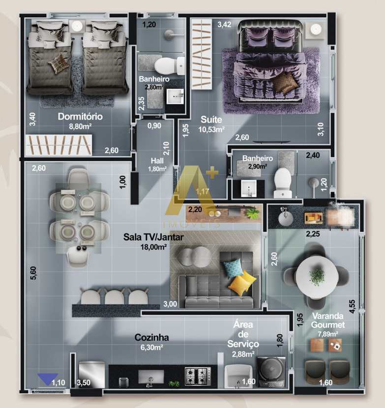 Apartamento à venda com 3 quartos, 119m² - Foto 6