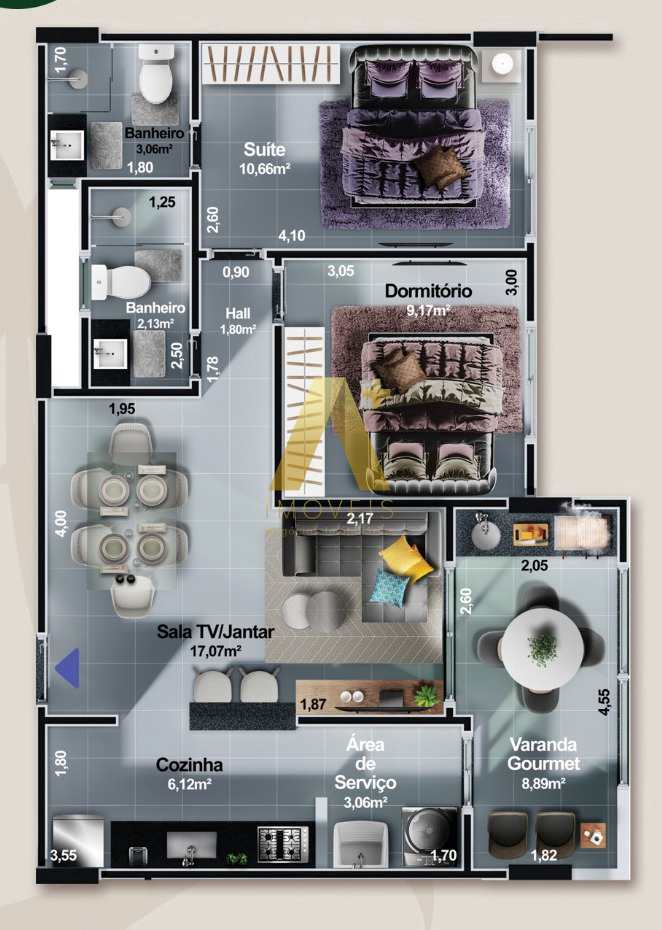 Apartamento à venda com 2 quartos, 72m² - Foto 6