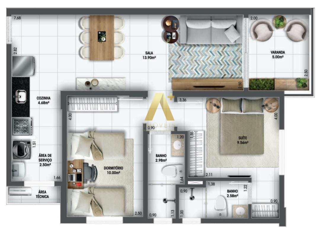 Apartamento à venda com 2 quartos, 66m² - Foto 12