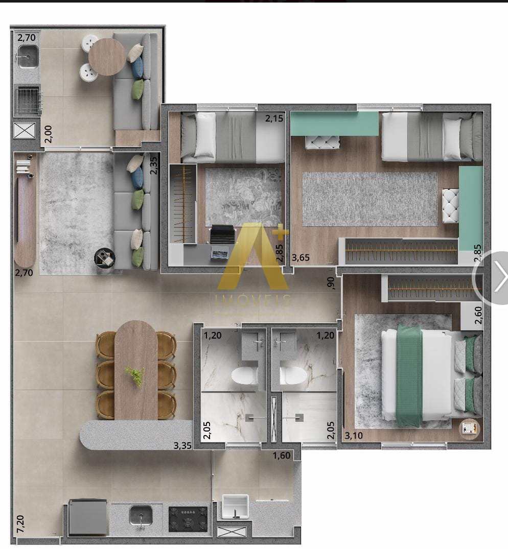 Apartamento à venda com 3 quartos, 70m² - Foto 36