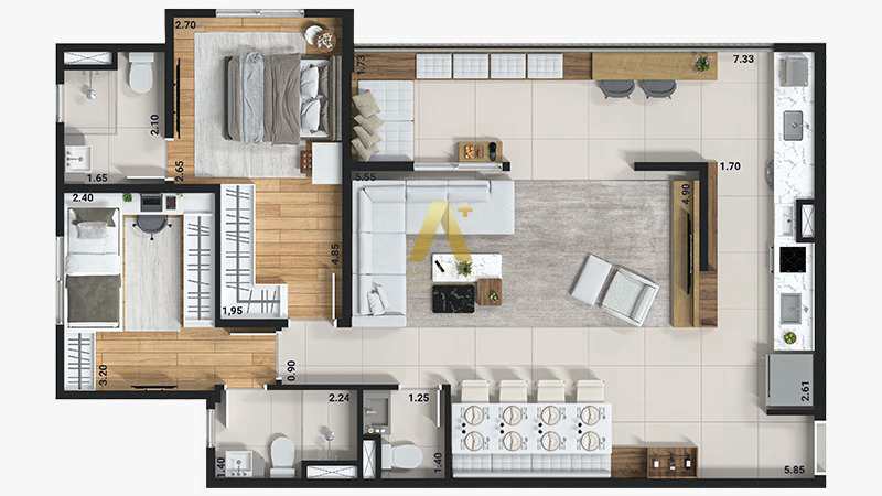 Apartamento à venda com 2 quartos, 85m² - Foto 18