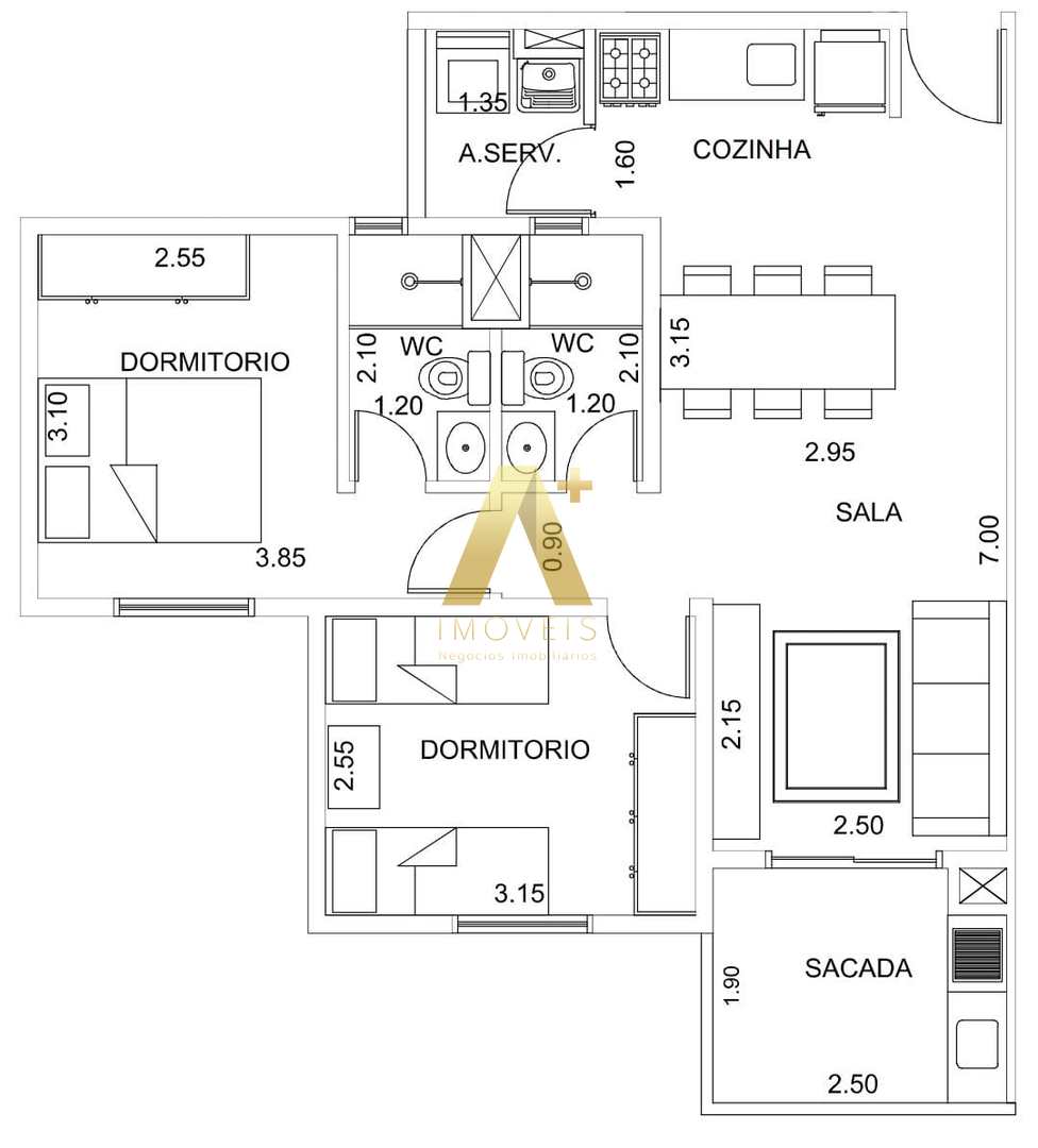 Apartamento à venda com 2 quartos, 58m² - Foto 24