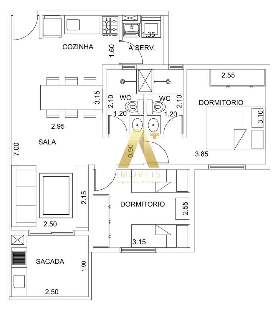 Apartamento à venda com 2 quartos, 58m² - Foto 25