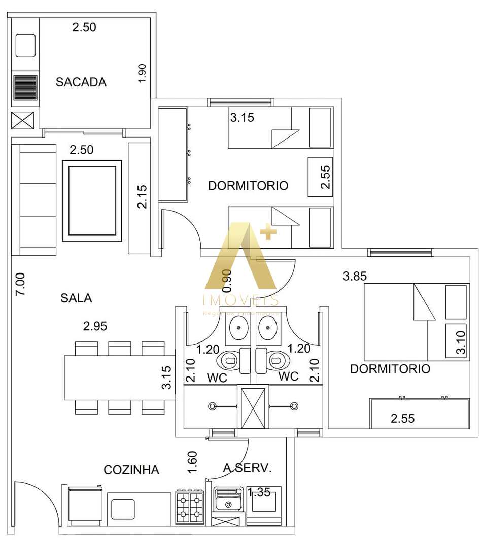 Apartamento à venda com 2 quartos, 58m² - Foto 25