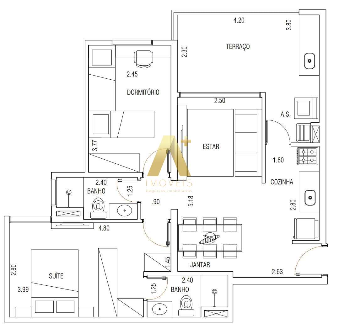 Apartamento à venda com 2 quartos, 71m² - Foto 21