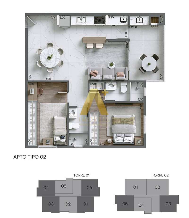 Apartamento à venda com 2 quartos, 69m² - Foto 23