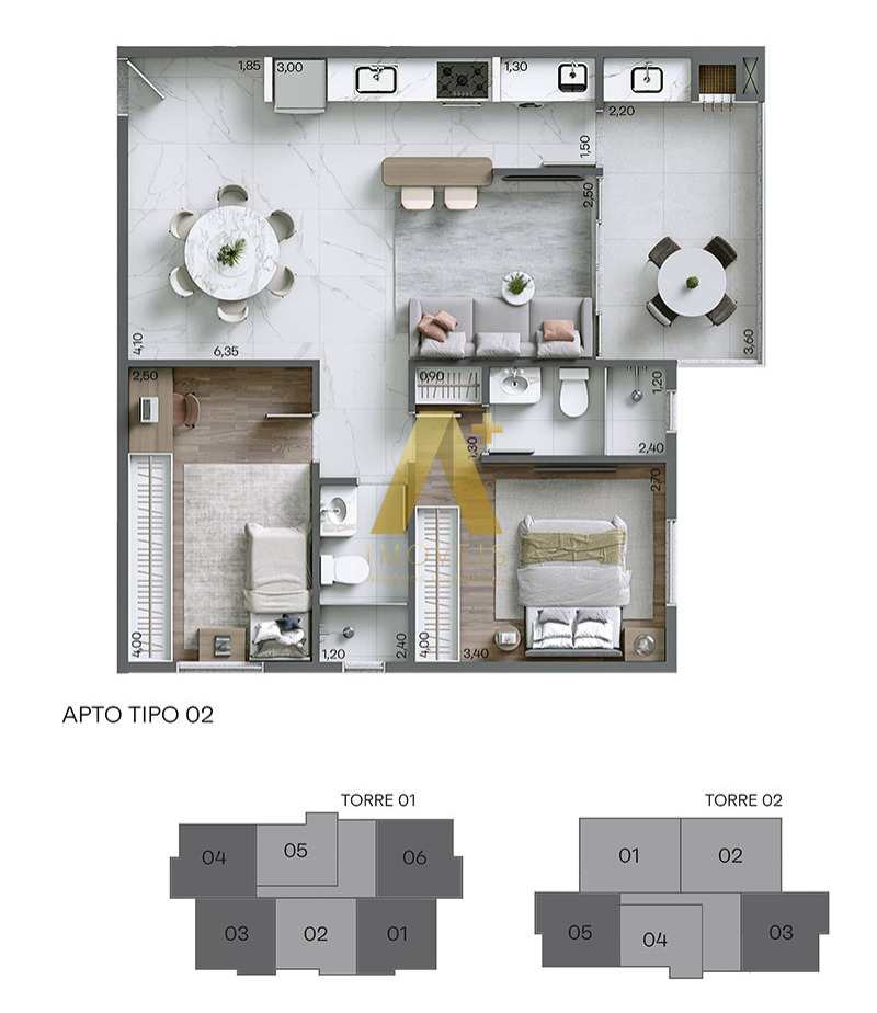 Apartamento à venda com 2 quartos, 69m² - Foto 23