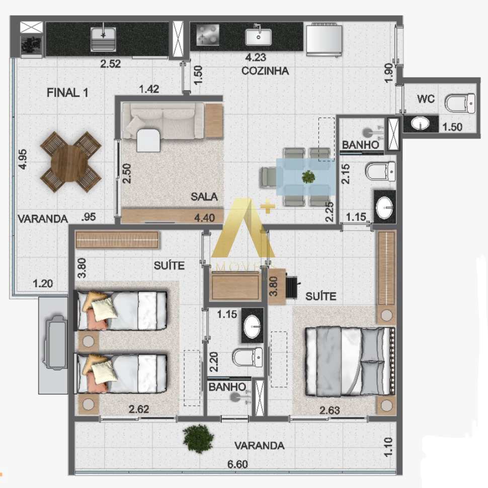 Apartamento à venda com 2 quartos, 74m² - Foto 24