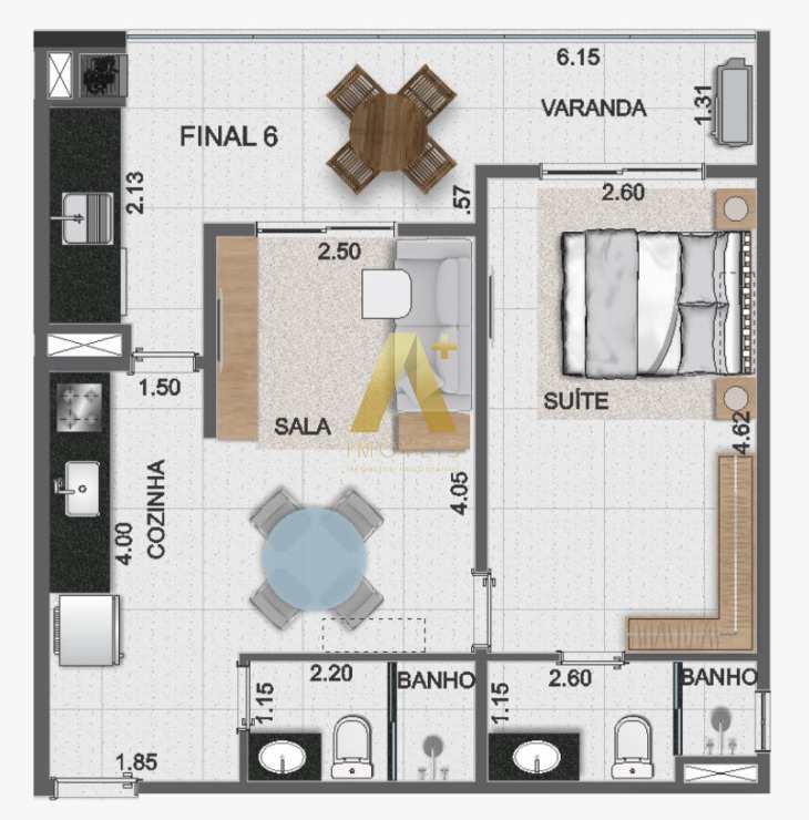 Apartamento à venda com 1 quarto, 53m² - Foto 24