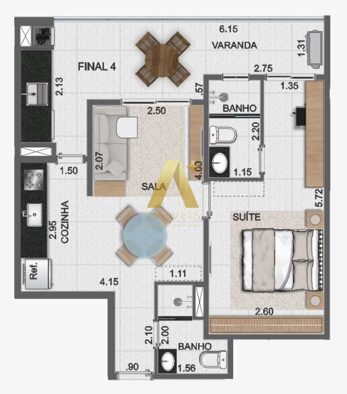 Apartamento à venda com 1 quarto, 52m² - Foto 24