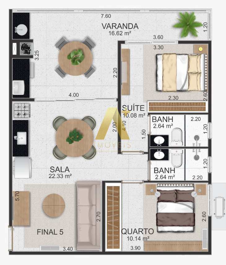 Apartamento à venda com 2 quartos, 73m² - Foto 11