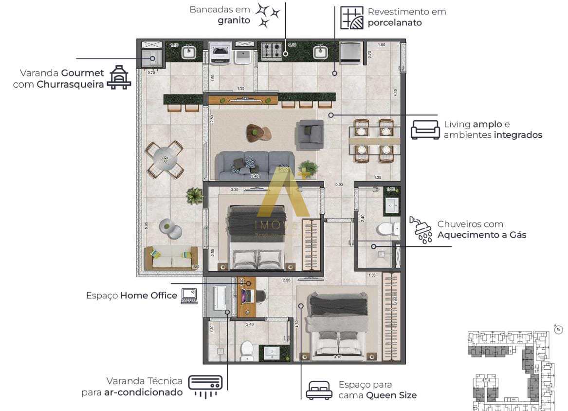 Apartamento à venda com 2 quartos, 70m² - Foto 8