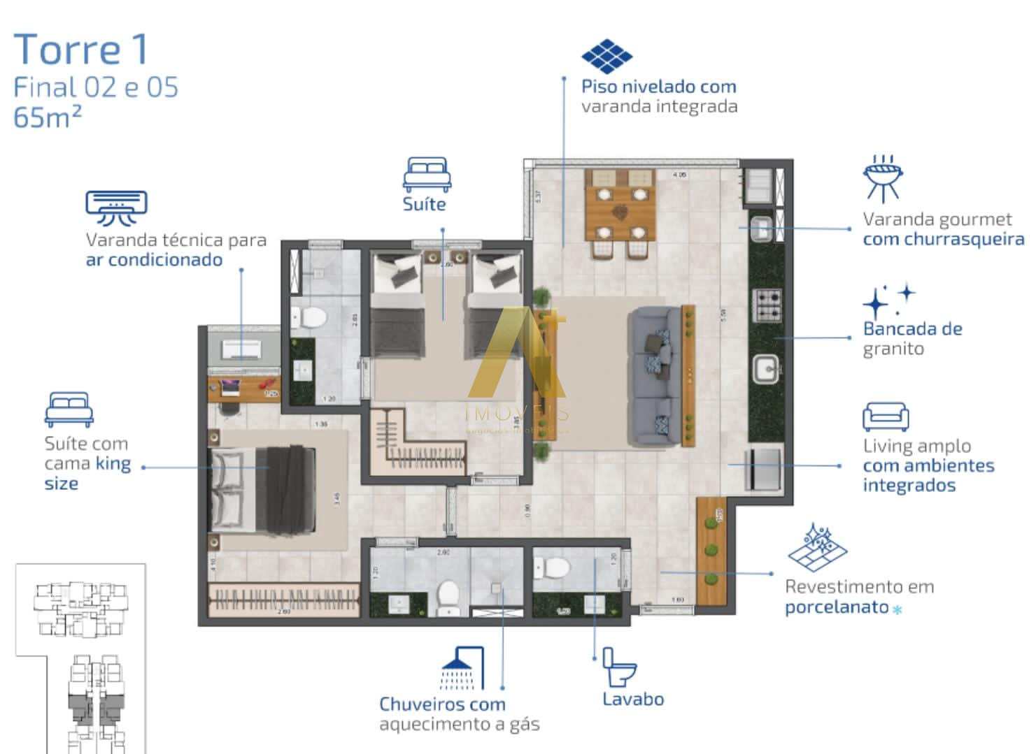 Apartamento à venda com 2 quartos, 65m² - Foto 9