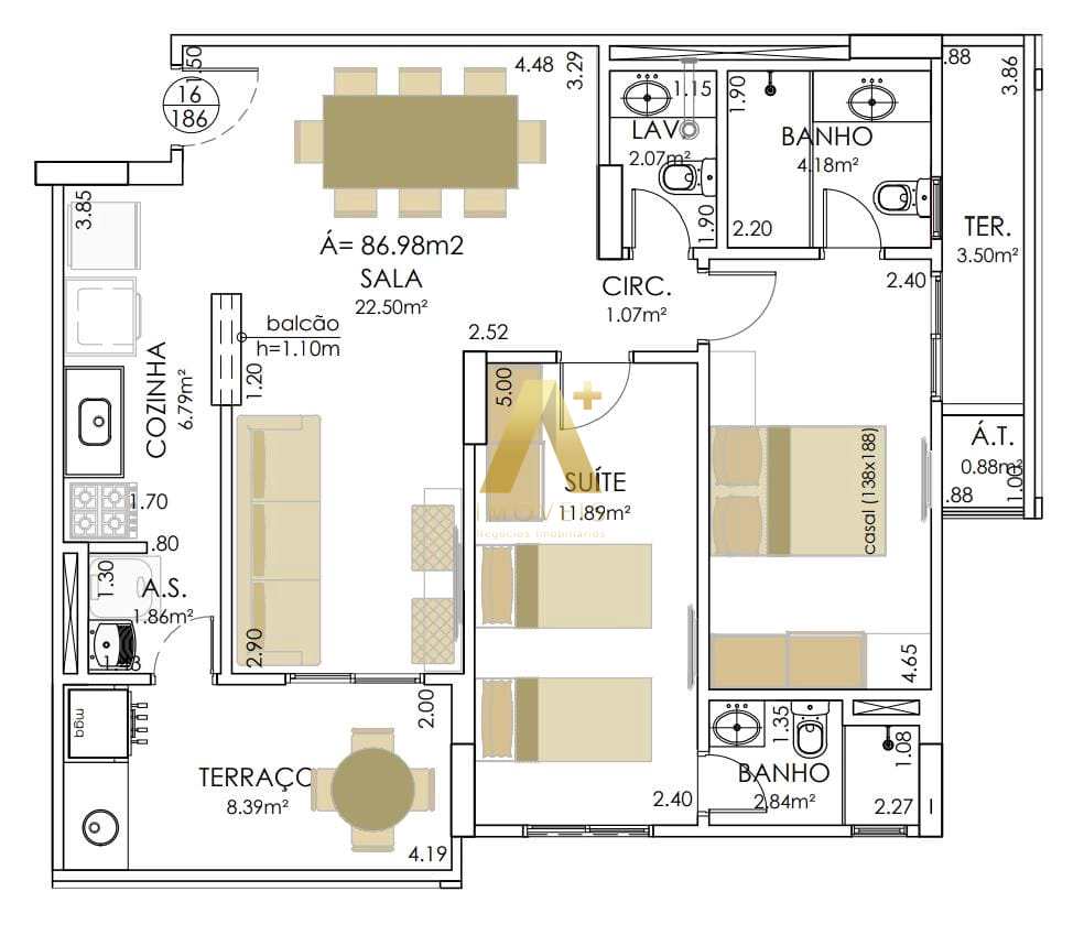 Apartamento à venda com 2 quartos, 86m² - Foto 15