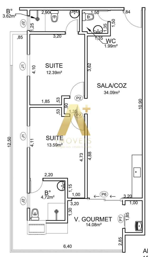 Apartamento à venda com 2 quartos, 109m² - Foto 11