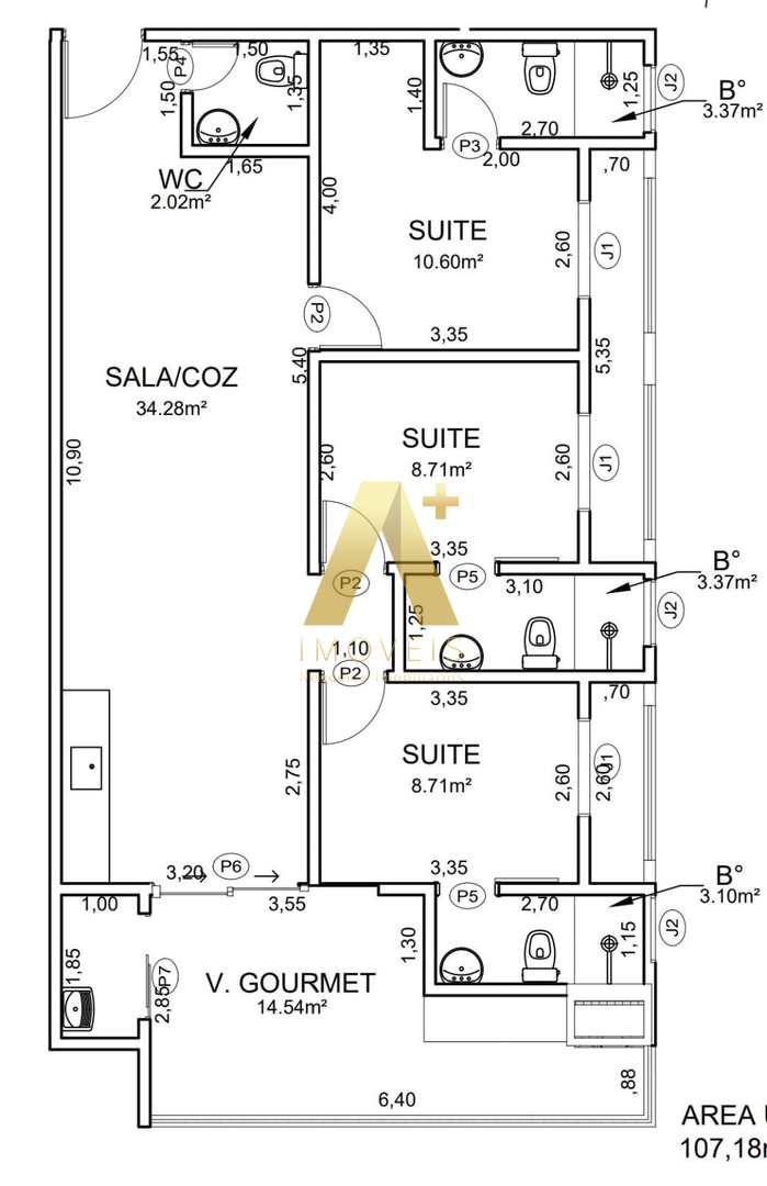 Apartamento à venda com 3 quartos, 115m² - Foto 11