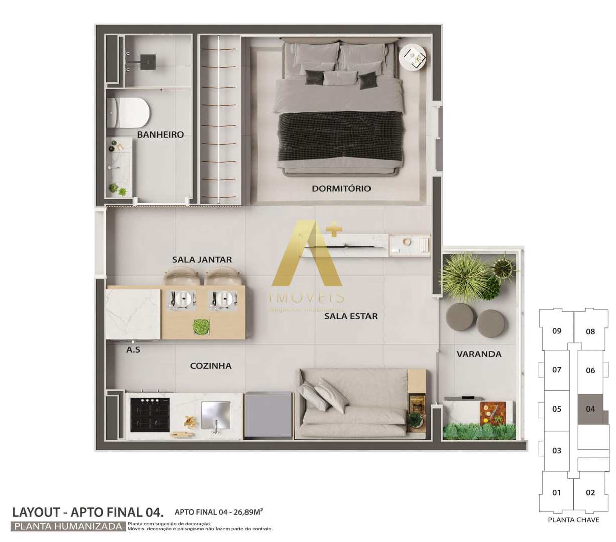 Apartamento à venda com 1 quarto, 26m² - Foto 14