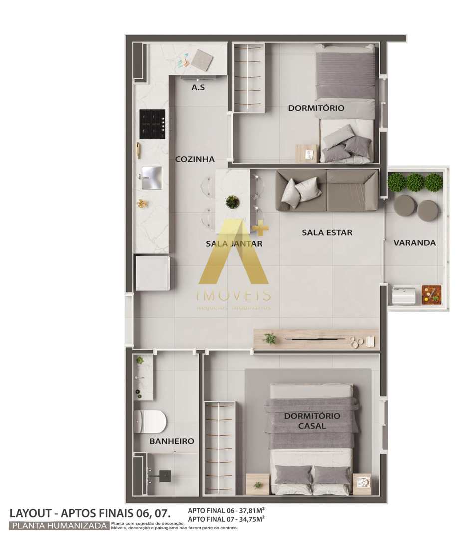 Apartamento à venda com 2 quartos, 37m² - Foto 14